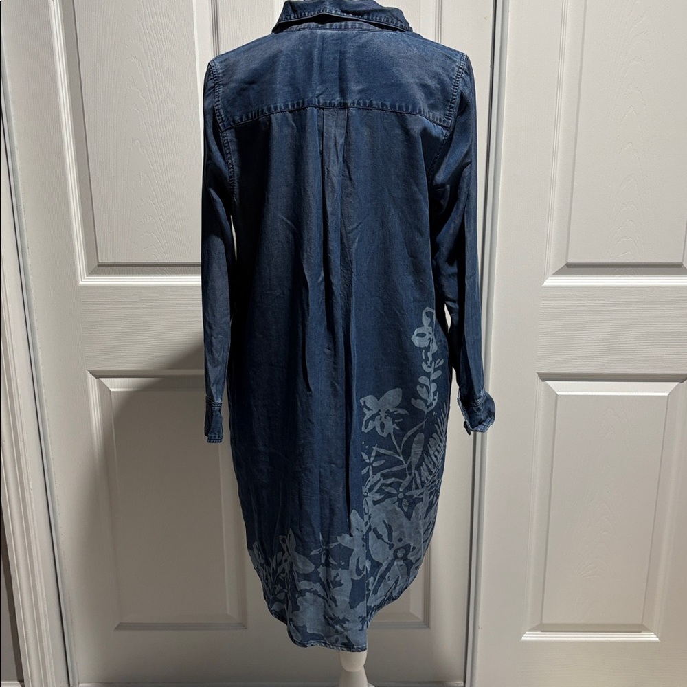 Soft Surroundings Mini Blue Chambray Button Down … - image 3